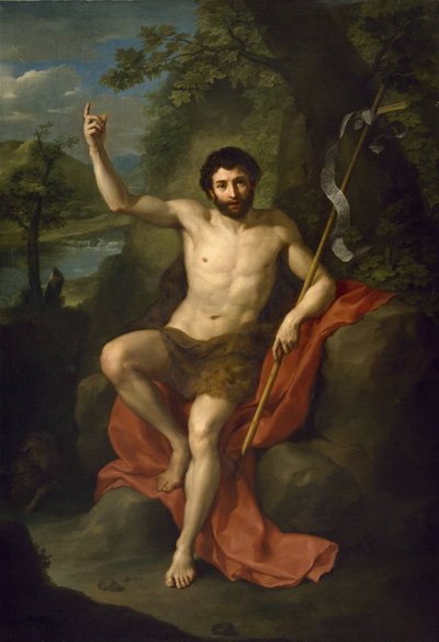 Johannes der Täufer predigt in der Wildnis von Anton Raphael Mengs